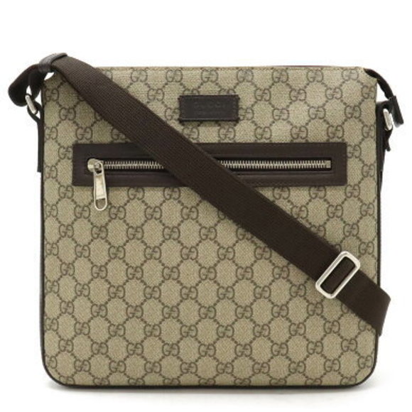 Gucci GG Supreme Crossbody leather Khaki Green beige Black - Picture 1 of 8